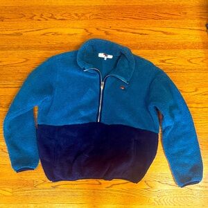 Aviator Nation Après half zip Teddy Jacket - Capri